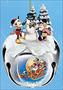 Jingle Bell ornaments Mickey, Minnie, Snowman, set of 3