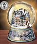 Thomas Kincade White Christmas Musical Collectible Snow Globe